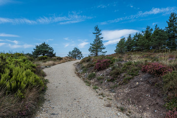 A day in summer on the oldest Camino de Santiago in Spain, the 