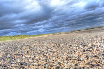 sky and beach at an angle