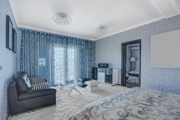 Interior of a bedroom in a private villa