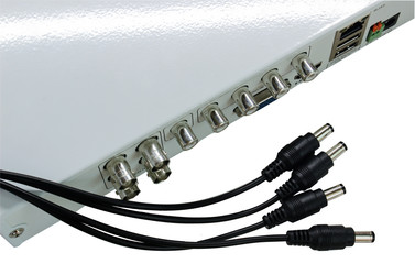 wires from a technician on a white background