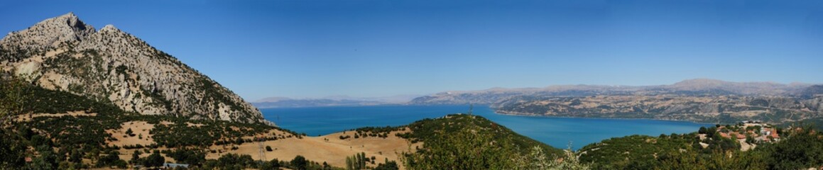 Egirdir and egirdir lake panaroma view. Isparta,Turkey