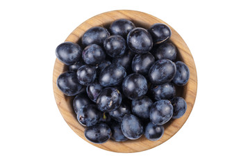 grapes in a plate isolated