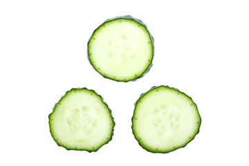slices of fresh cucumber