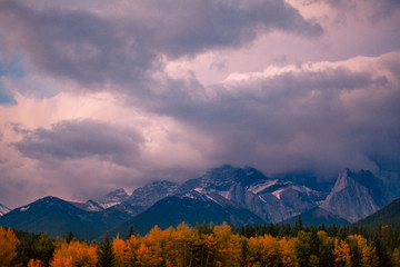 Stormy Clouds Mountain Landscape