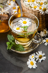 Cup of chamomile tea