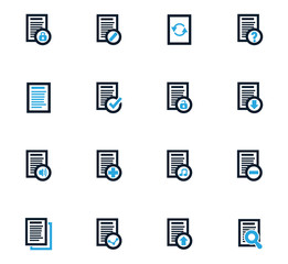 Documents icons set