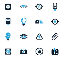Electricity icon set