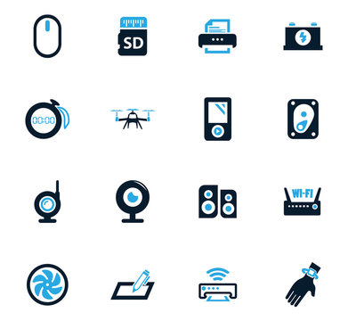 Devices icons set