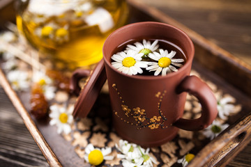Cup of chamomile tea
