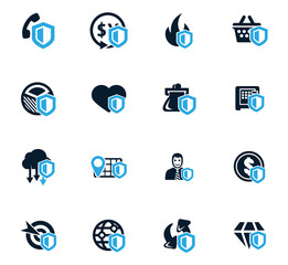 Insurance icons set
