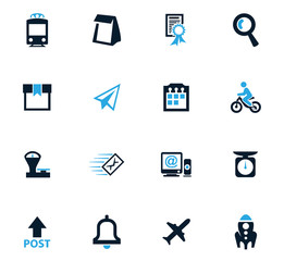 Post service icons set