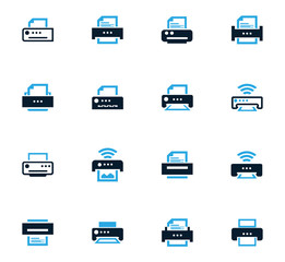 Print icons set