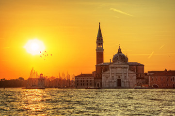 Fototapeta na wymiar The church of San Giorgio Maggiore on Isola San Giorgio, Venice, Italy