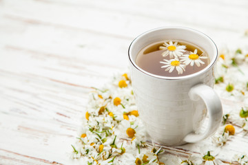 Cup of chamomile tea