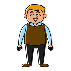 Obraz premium Cute grandfather cartoon icon vector illustration graphic design