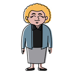 Cute grandmother cartoon icon vector illustration graphic design
