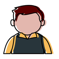 Cute grandfather cartoon icon vector illustration graphic design