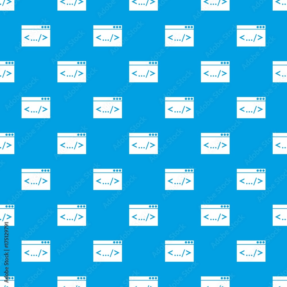 Poster code window pattern seamless blue