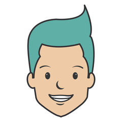 young man head avatar character