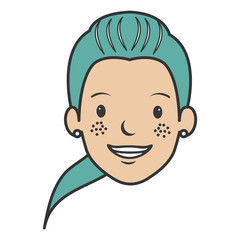 beautiful woman head avatar character