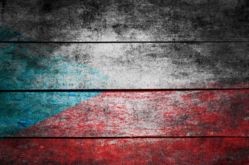 Obraz premium wooden texture surface with old painted flag