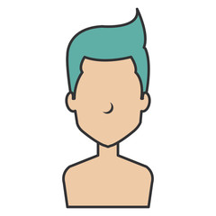 young man shirtless avatar character