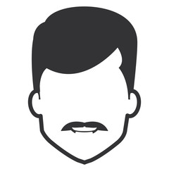 young man head avatar character