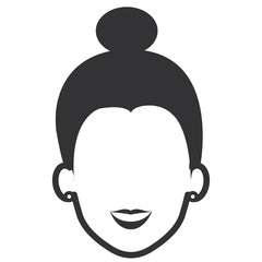 beautiful woman head avatar character