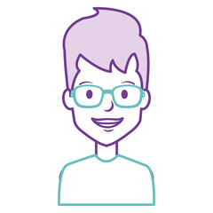 young man with glasses avatar character