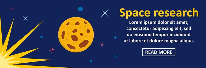 Space research banner horizontal concept