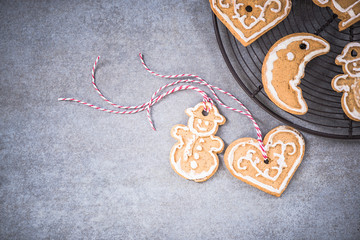 Homemade gingerbread cookies for Christmas