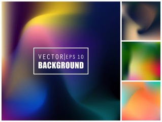 Abstract Creative concept vector multicolored blurred background set. For Web and Mobile Applications, art illustration template design, business infographic and social media, modern decoration