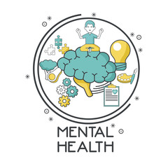 Mental health design icon vector illustration graphic design