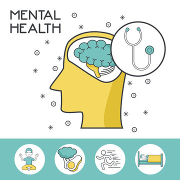 Mental health design icon vector illustration graphic design