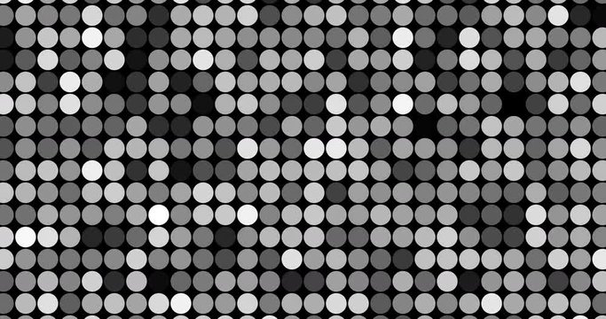 Abstract monochrome circle pattern background, animated seamless loop, 4k 60fps