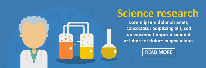 Science research banner horizontal concept
