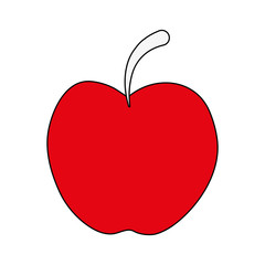 apple fruit icon image vector illustration design