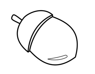 ドングリ(線画、ツヤ)
