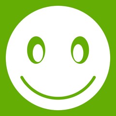 Smiling emoticon green