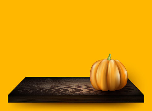 Halloween background with 3d pumpkin.