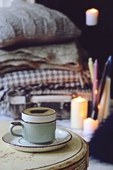 Cozy home and cup of coffee