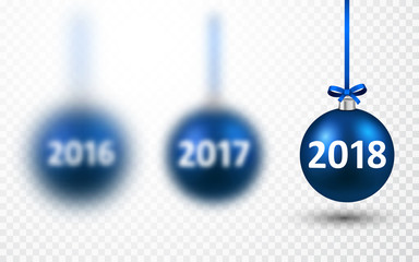 2018 New Year Christmas balls.