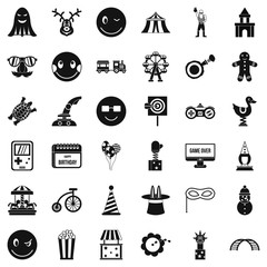 Fake icons set, simple style