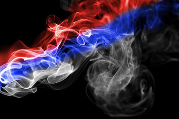 Serbia national smoke flag
