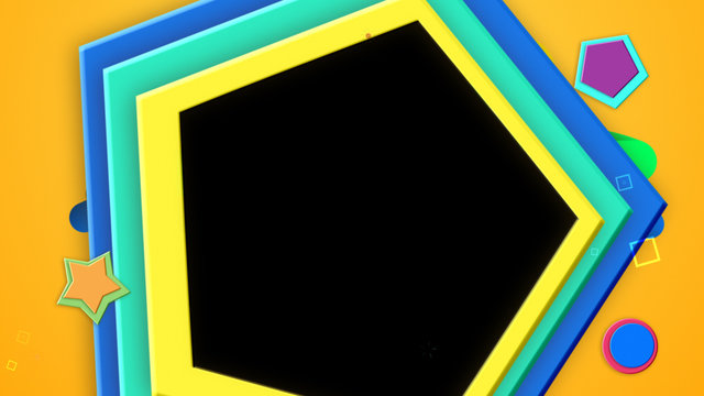 Vibrant Hexagon Overlay