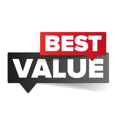 Best value tag speech bubble