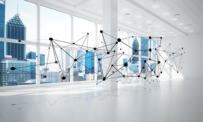 Networking and wireless connection as concept for effective modern business