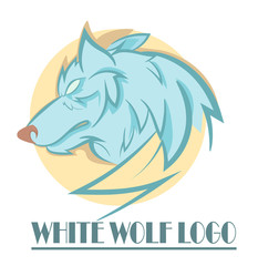 Stylized wolf head logo