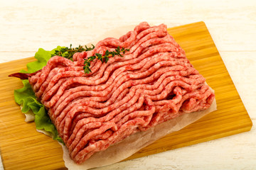 Raw minced beef meat