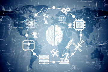 Artificial intelligence modern computing concept